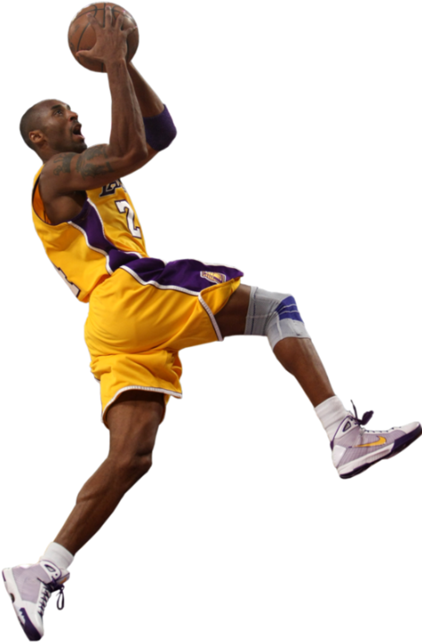 Basketball Player Mid Air Dunk Attempt PNG with transparent background