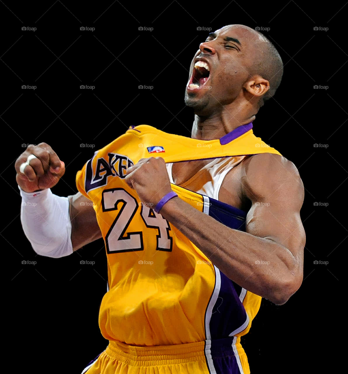 Kobe Bryant Scream PNG with transparent background