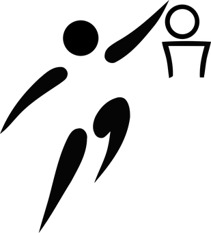 Basketball Silhouette Dunk PNG with transparent background