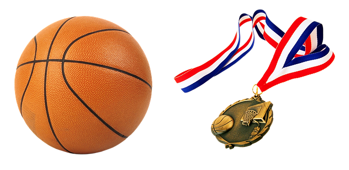 Basketballand Medal Award PNG with transparent background