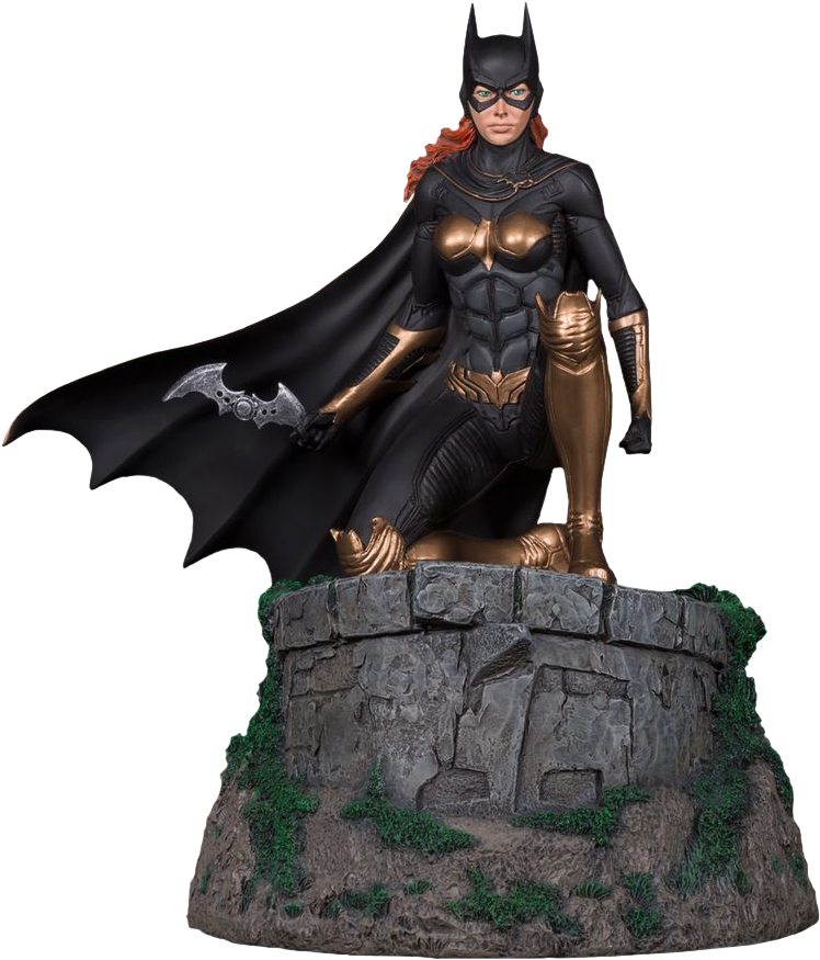 Batgirl Statueon Stone Pedestal