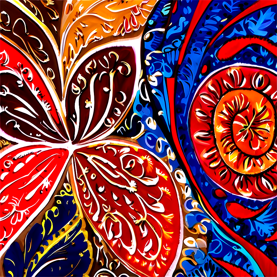 Batik Fabric Art Png Otx