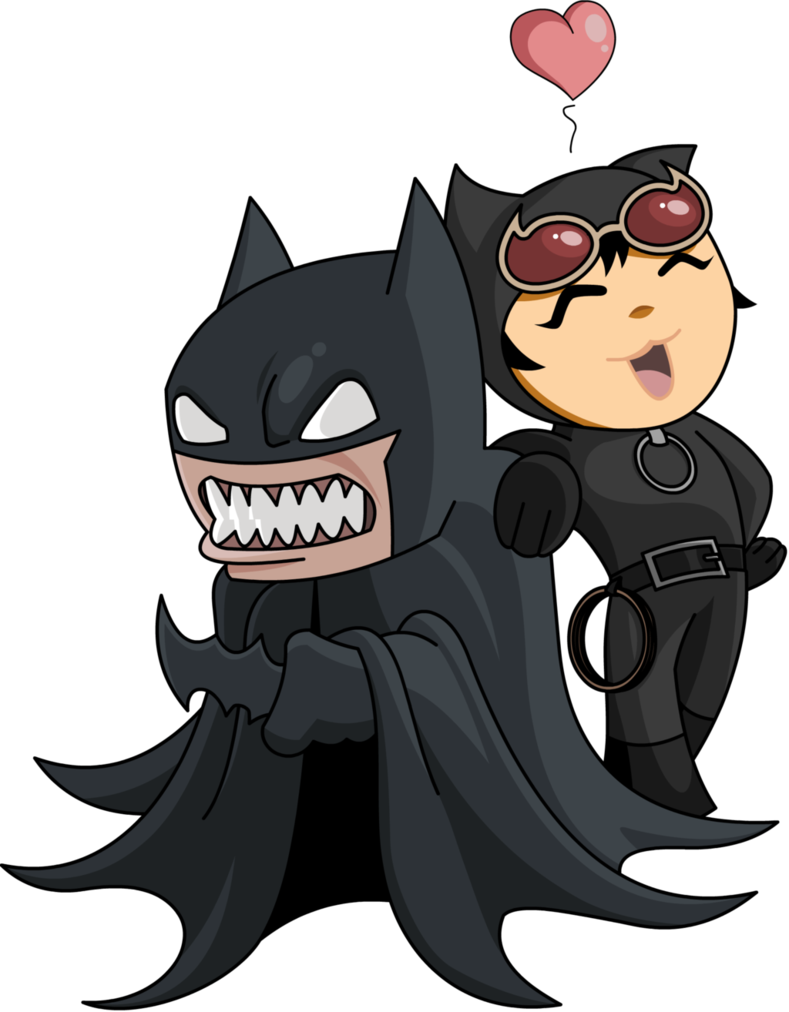Batman Clipart Svg - Catwoman And Batman Anime, HD Png Download PNG with transparent background