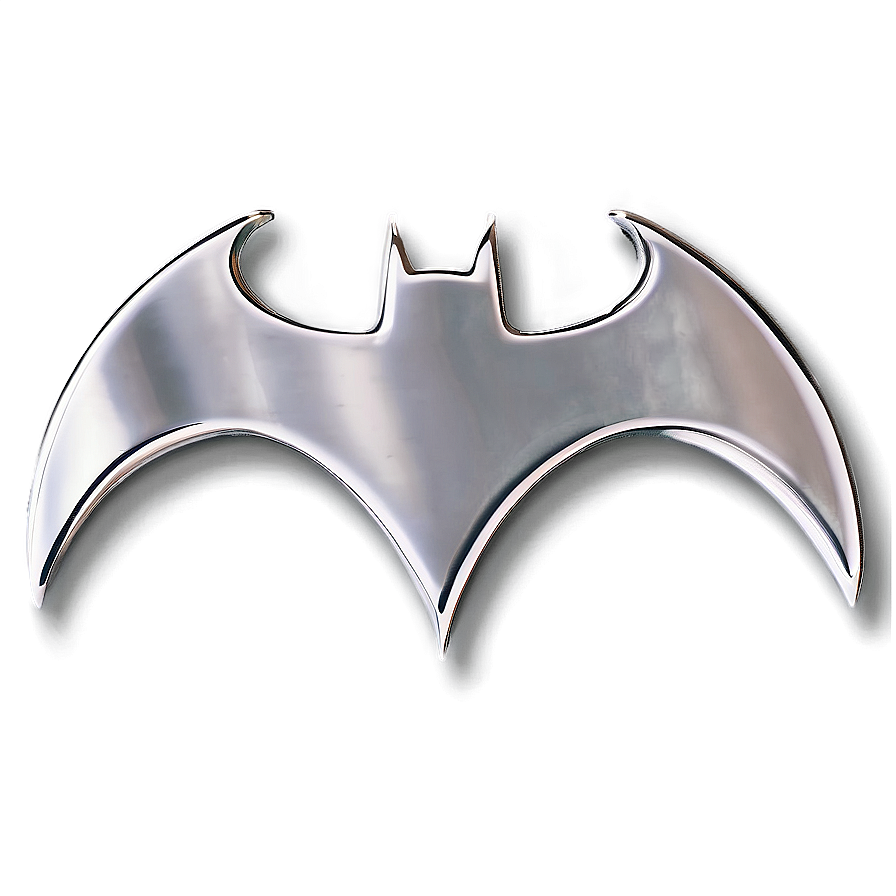 Batman Logo In Chrome Finish Png 05042024