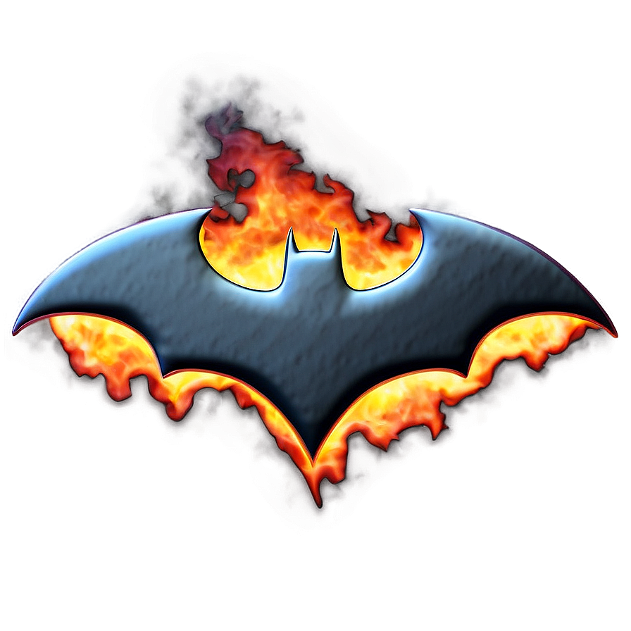 Batman Logo In Fire Png Etg