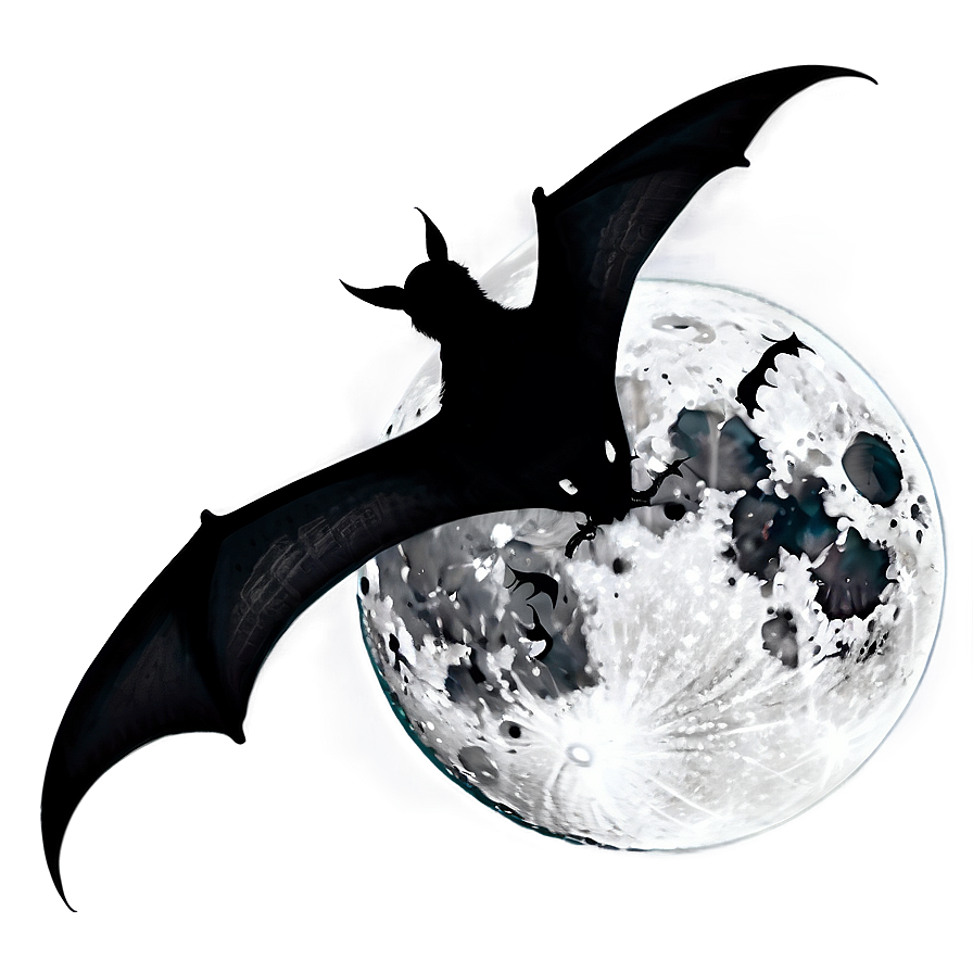 Bats And Full Moon Png 77