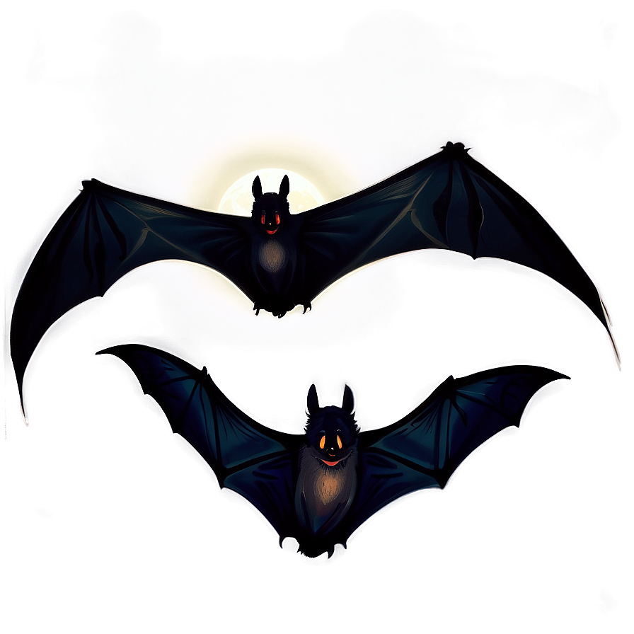 Bats In Dark Sky Png 36