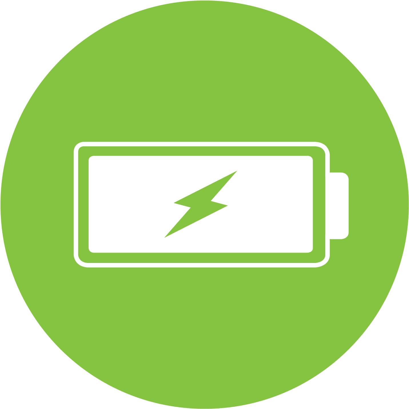 Battery Charge Indicator Icon PNG with transparent background