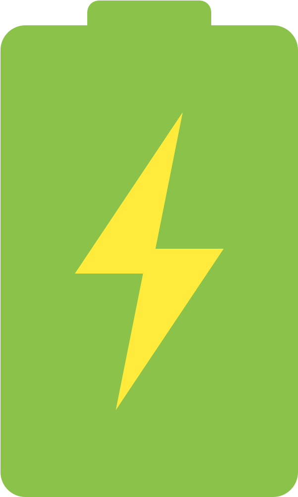Battery Charging Icon Green Background PNG with transparent background