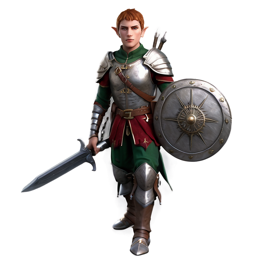 Battle-ready Elf Soldier Png Nlo26