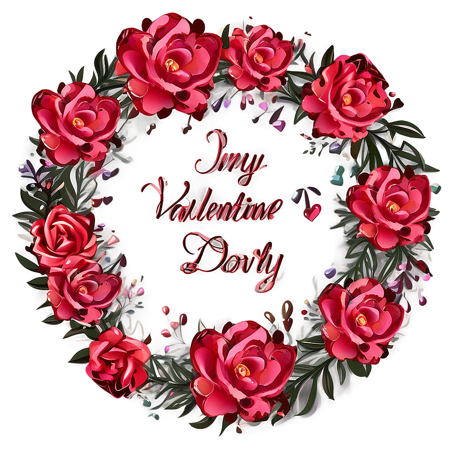 Be My Valentine Heart Wreath Png Yao