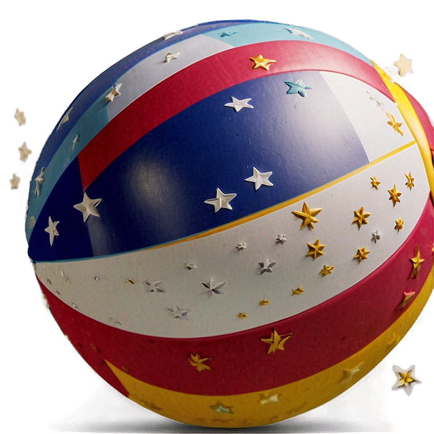 Beach Ball With Stars Png Cyh92