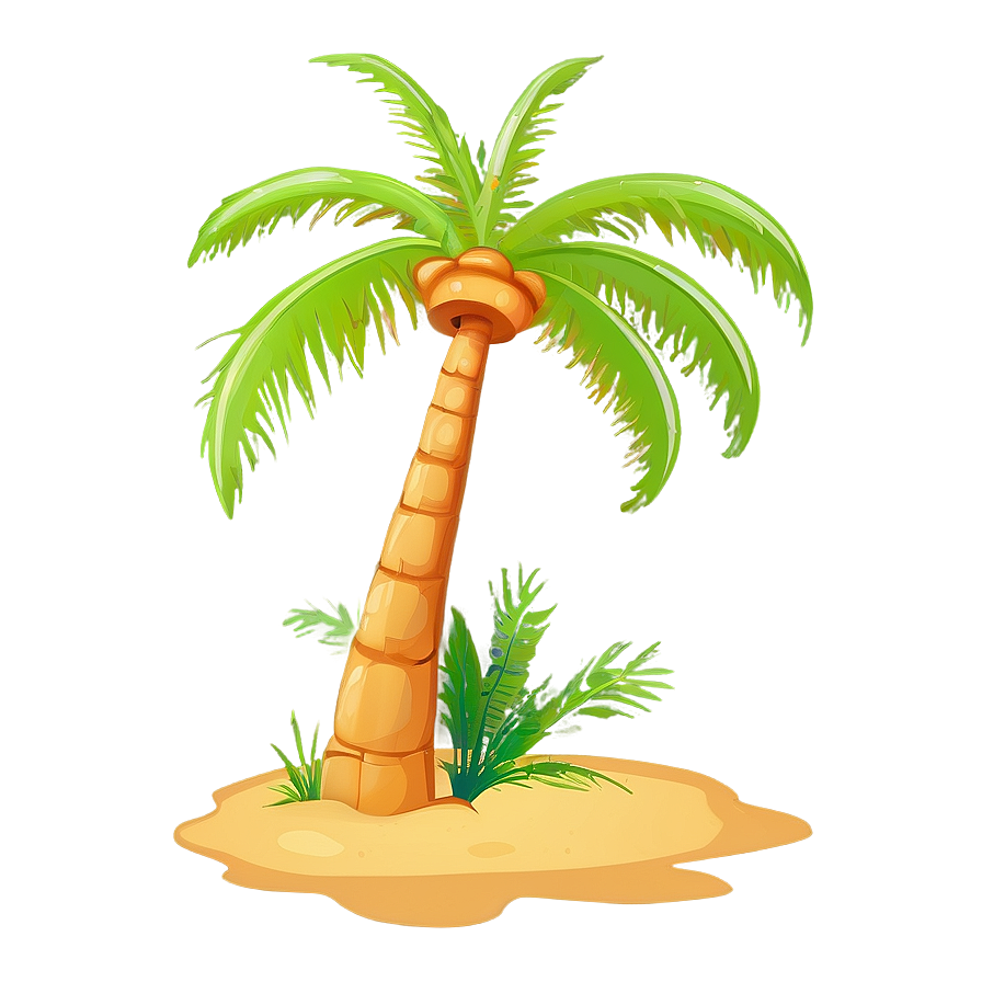 Beach Cartoon Palm Tree Png 06212024