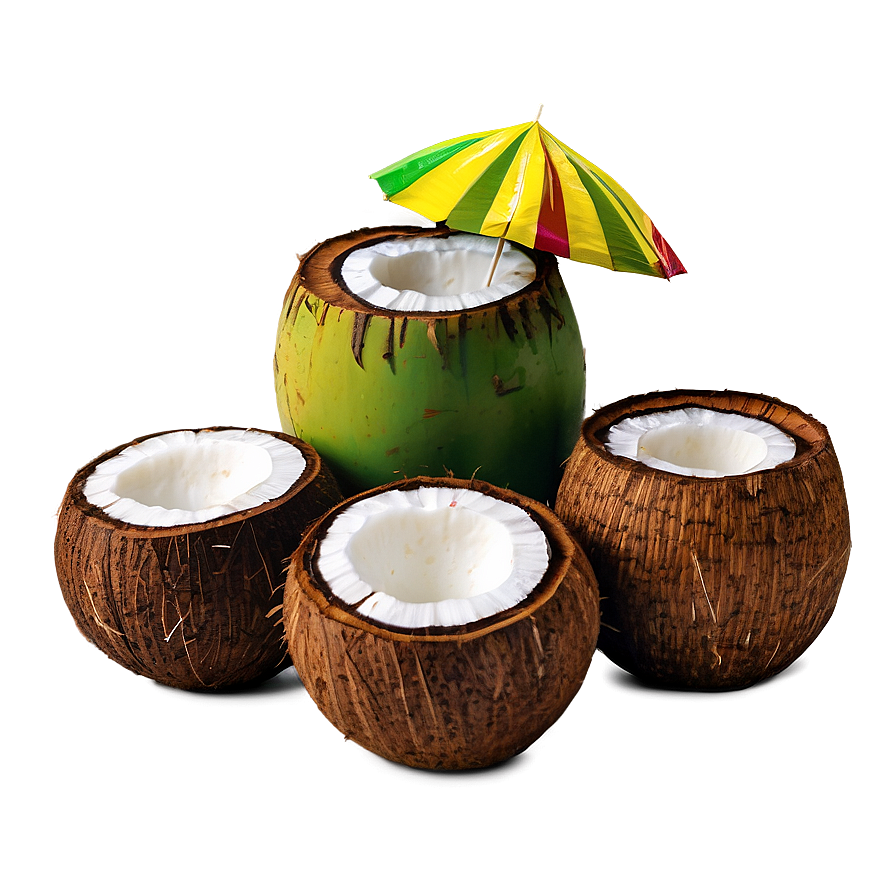 Beach Coconut Drinks Png Bsq