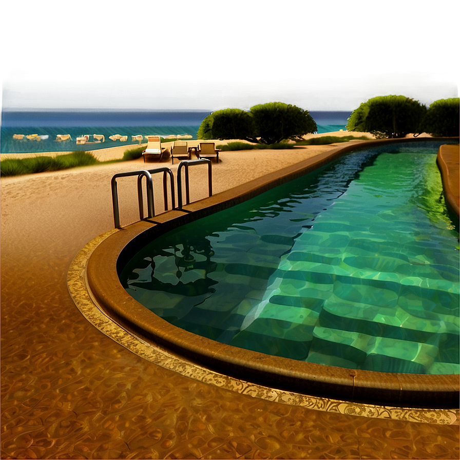 Beach Entry Swimming Pool Png 4