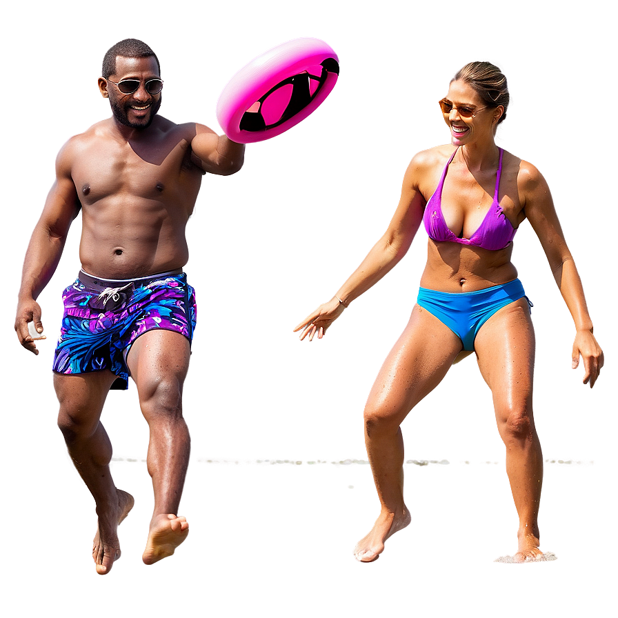 Beach Frisbee Fun Png 30