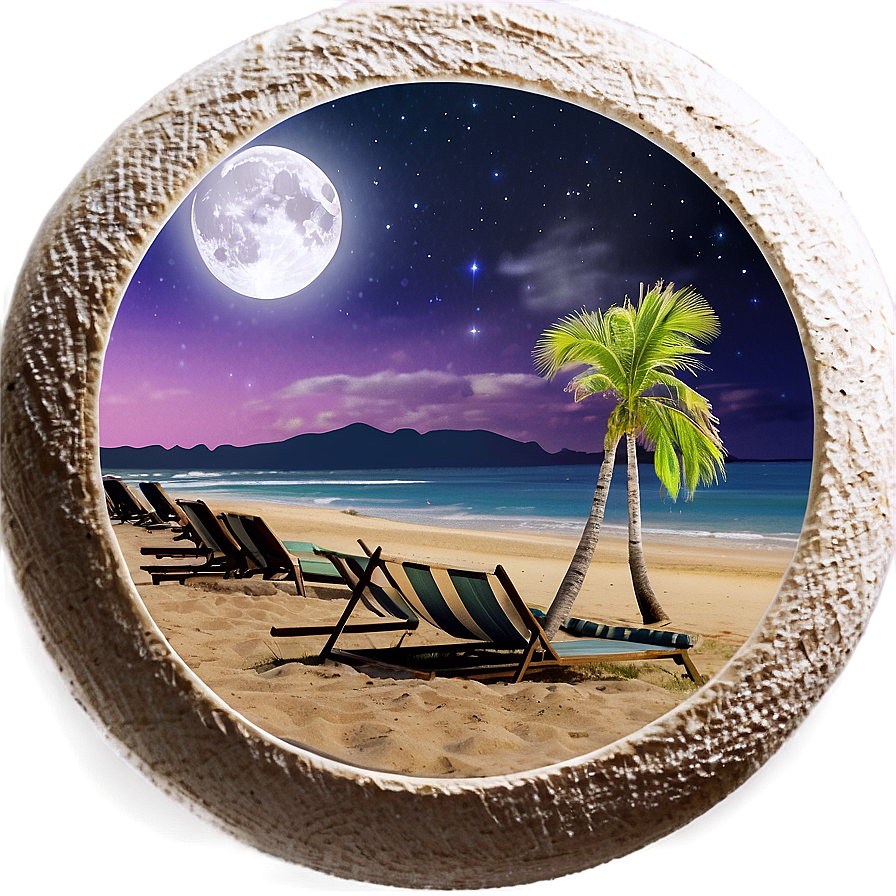 Beach Full Moon Png 05212024