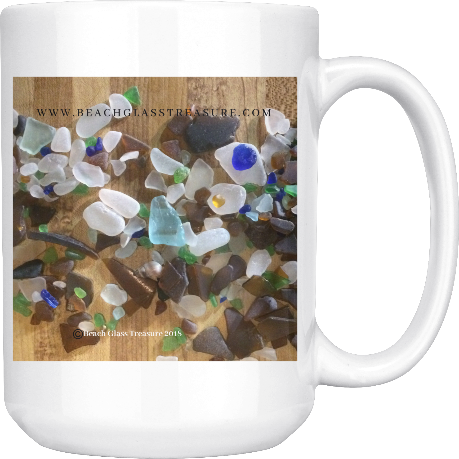 Beach Glass Treasures In A Pile Coffee/tea Mug - Coffee Cup, HD Png Download PNG with transparent background