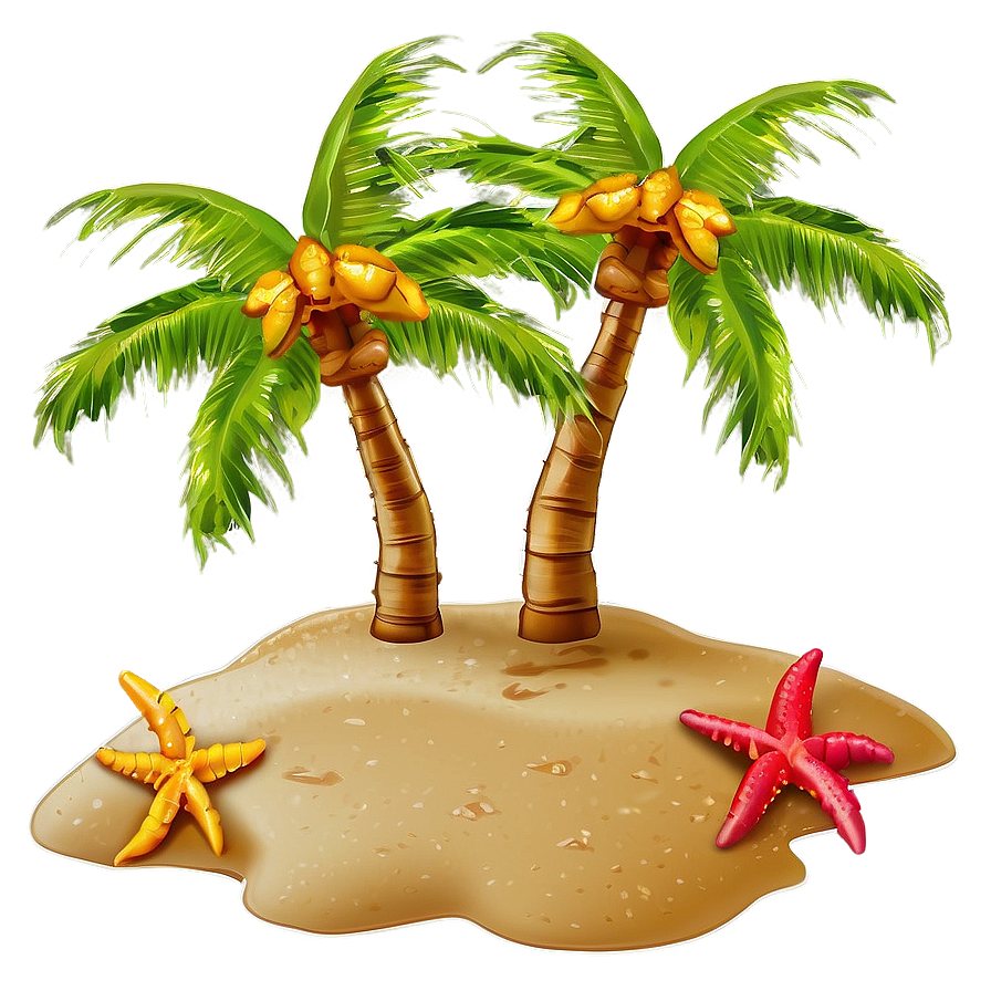 Beach Sand Palm Tree Png Cku