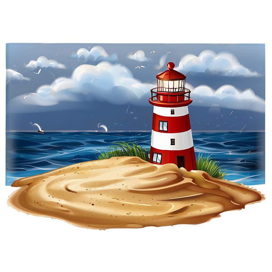 Beach Sand With Lighthouse Png 32