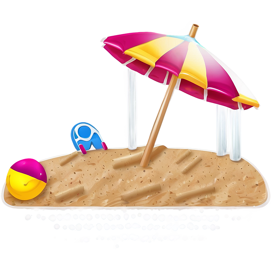 Beach Sand With Umbrella Png 86