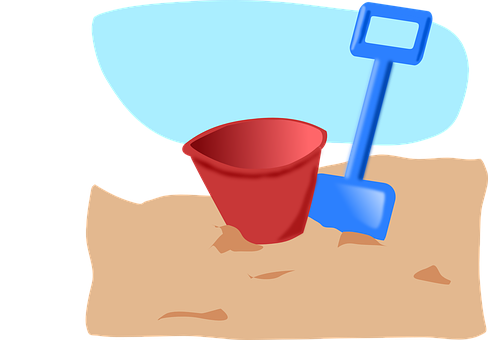 Beach Sandbox Toys PNG with transparent background