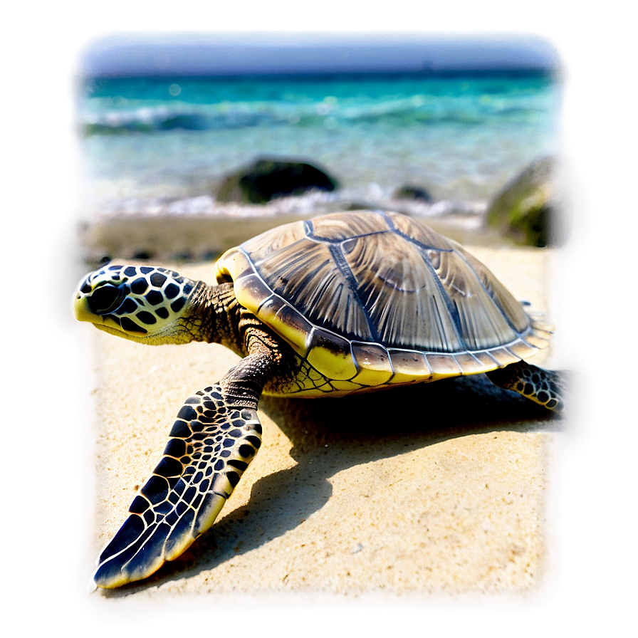 Beach Sea Turtle Swim Png Wis7