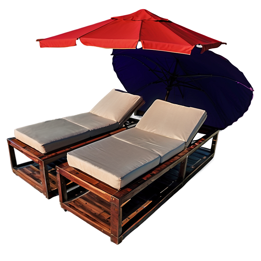 Beach Sunshade Loungers Png Phx