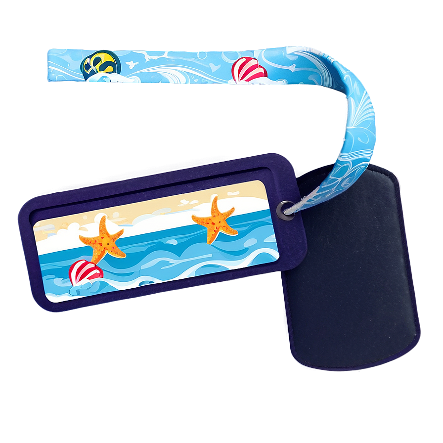 Beach Theme Luggage Tag Png 06292024