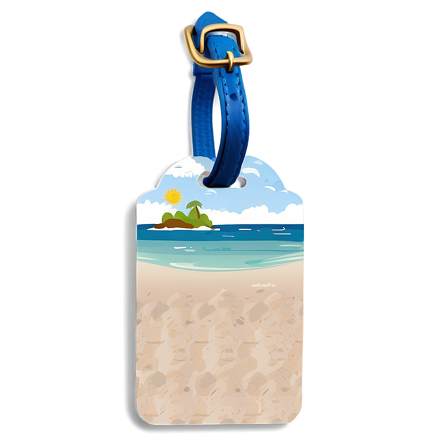 Beach Theme Luggage Tag Png 64