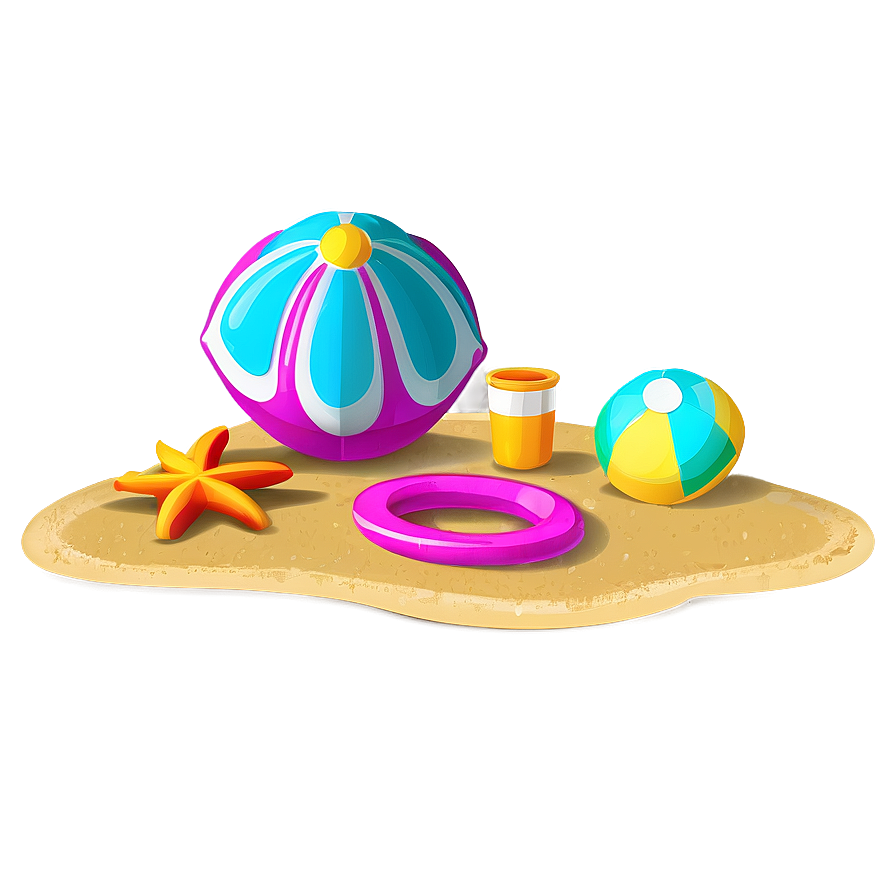 Beach Toys Outline Png 06292024