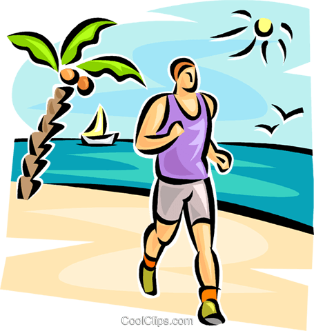 Man Running On The Beach - Running On The Beach Clipart PNG with transparent background