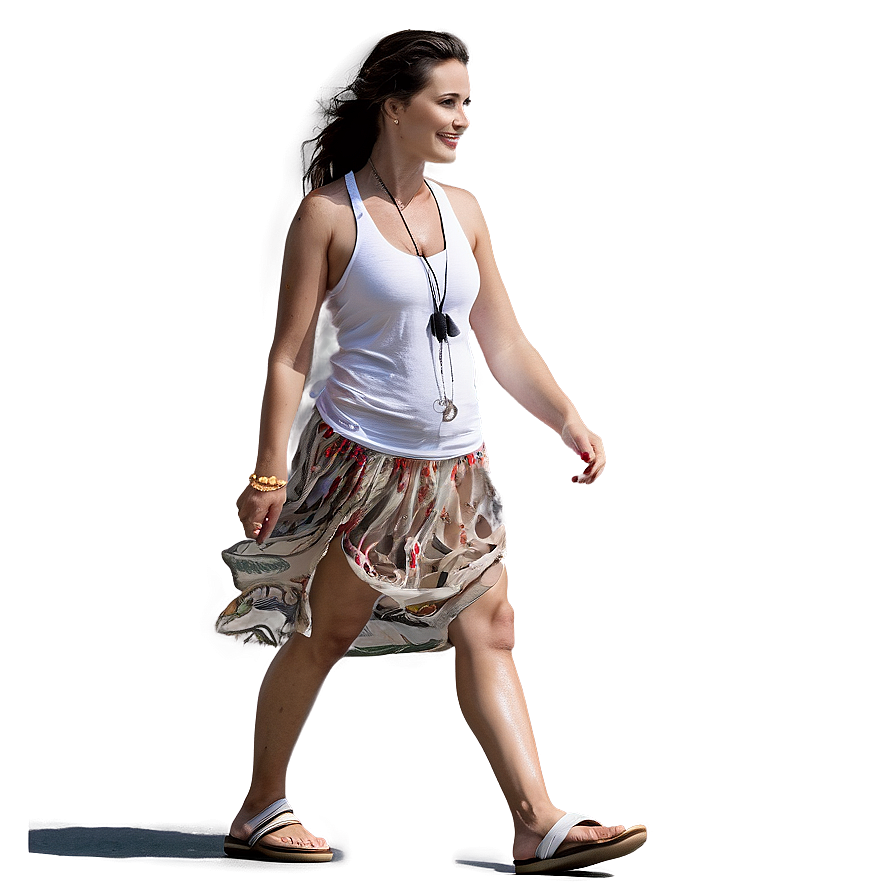Beachside Walking View PNG qgh PNG with transparent background