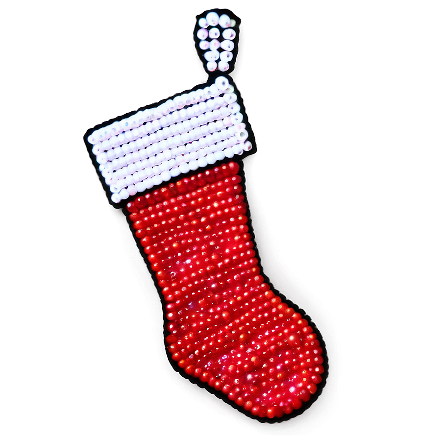 Beaded Christmas Stocking Png 06132024