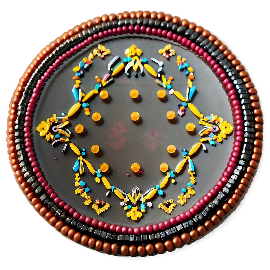 Beaded Coaster Design Png 9