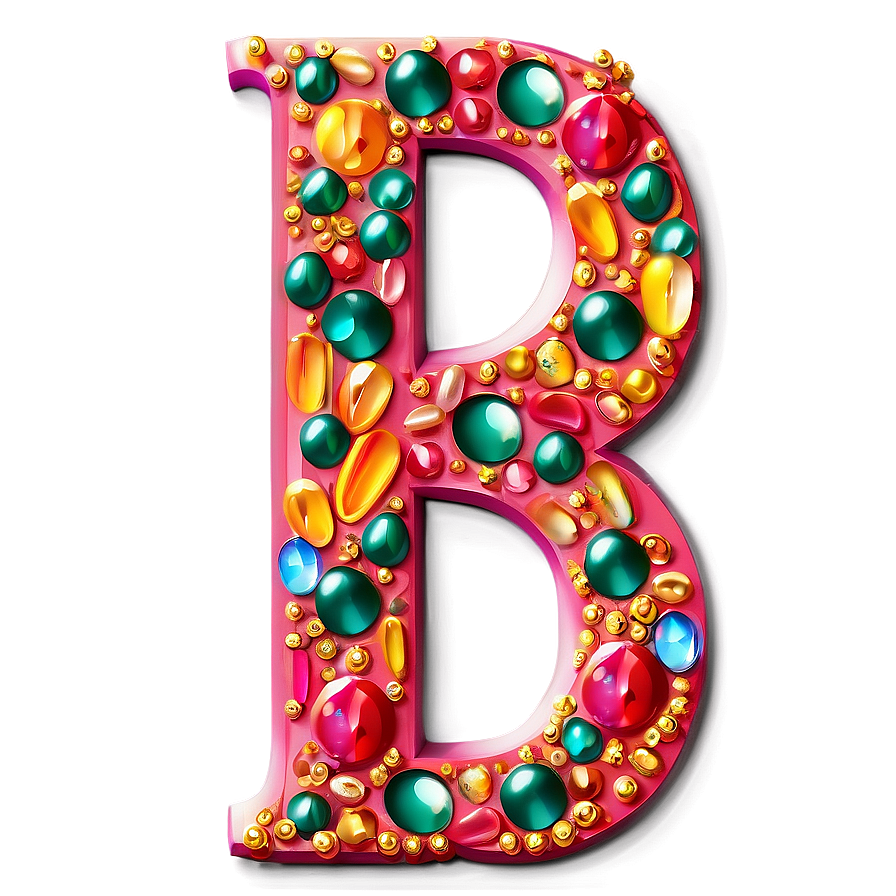 Beads Pattern Letter B Png Yaw