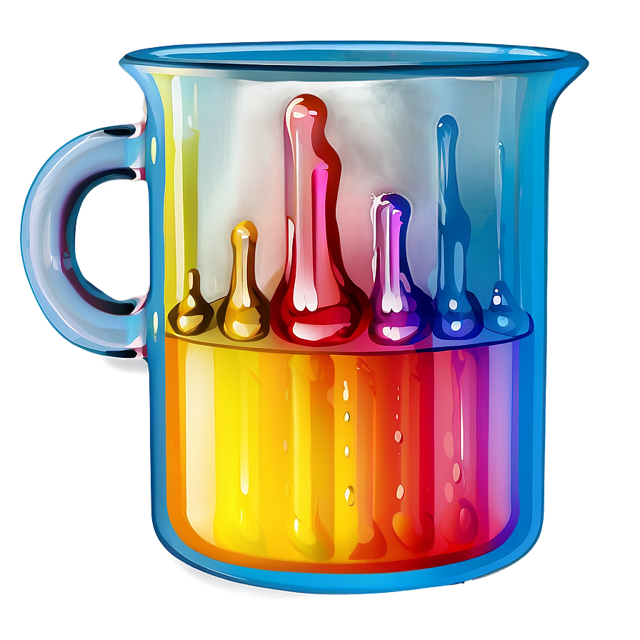 Beaker With Colorful Liquid Png Fdo