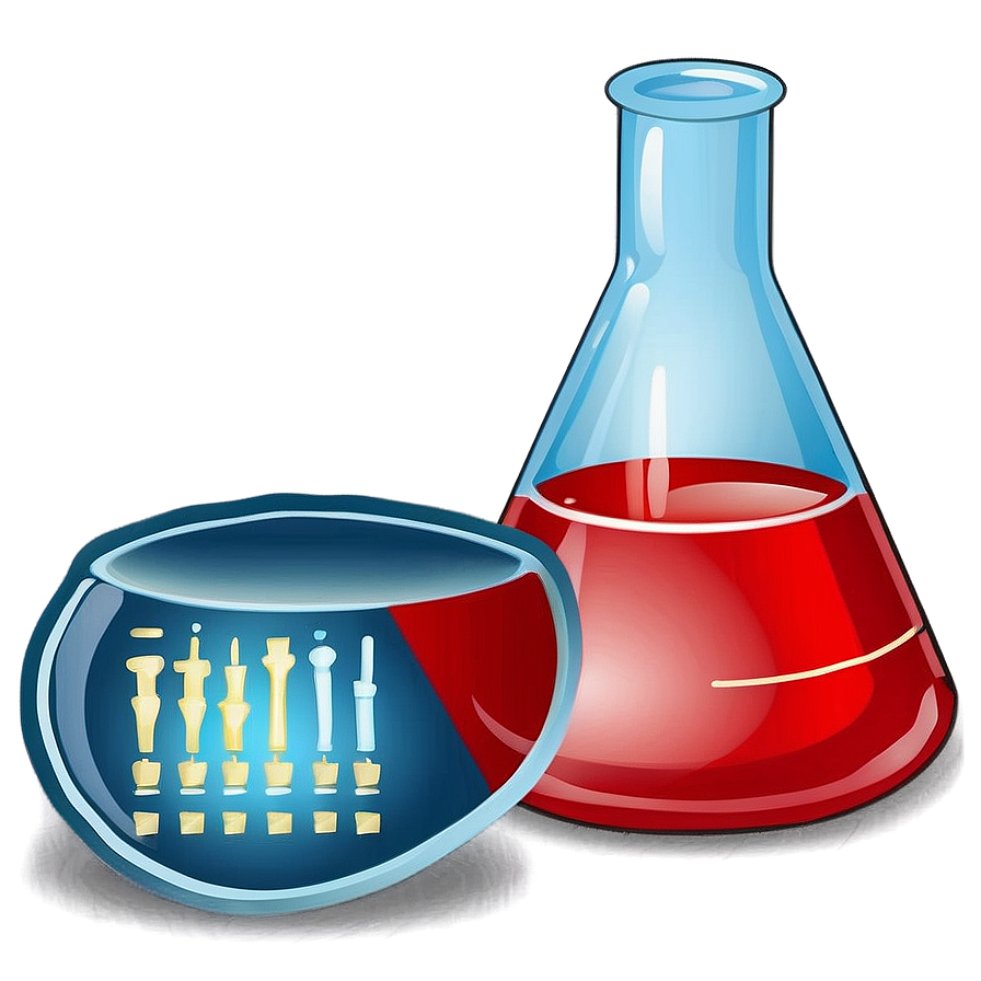 Beaker With Red Chemical Png Qve