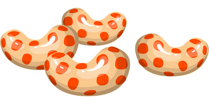 Bean Shaped Candies Illustration PNG with transparent background