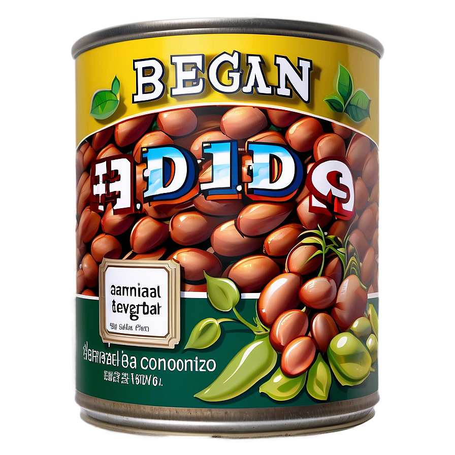 Beans Can With Label Png Prf21