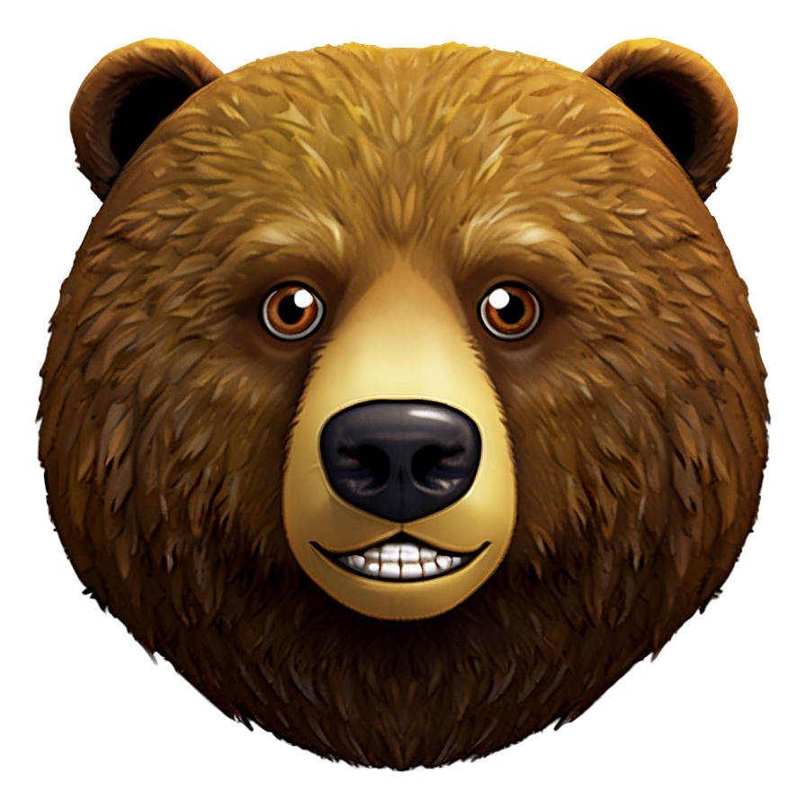 Bear Face Emoji Png 06292024