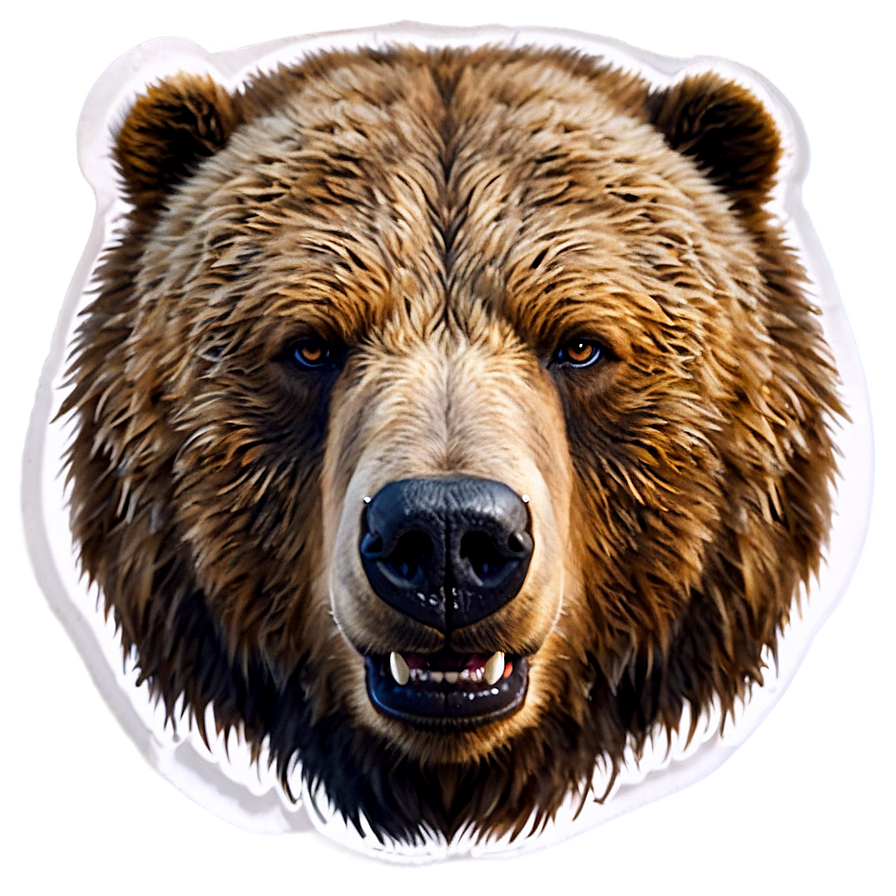 Bear Face Sticker Png 06292024