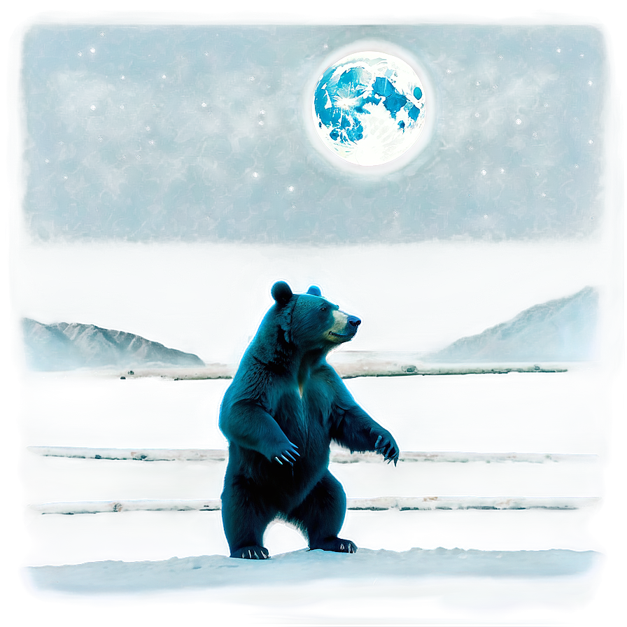 Bear In Moonlight Png Tay30