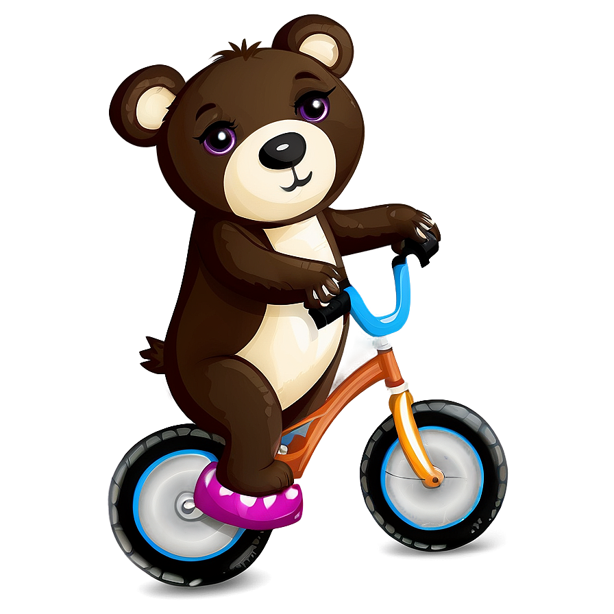 Bear On Bicycle Png Pxh