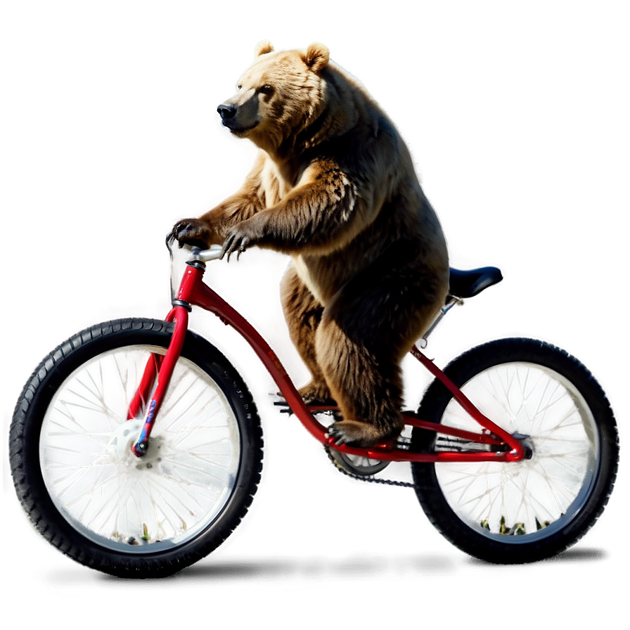 Bear On Bike Png 06112024