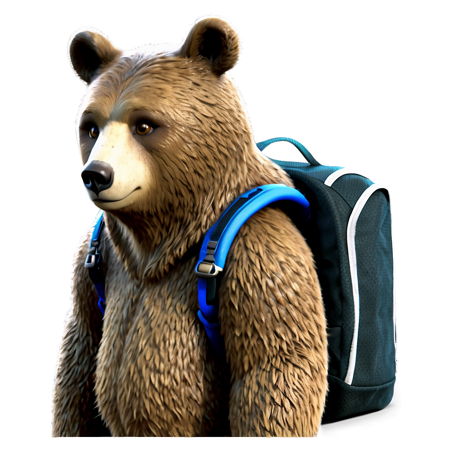 Bear With Backpack Png Vfx