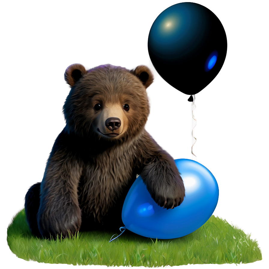 Bear With Balloons Png 56