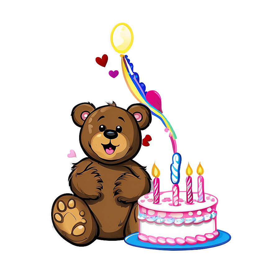 Bear With Cake Png Atw68