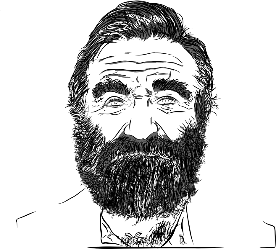 Bearded Man Sketch Artwork