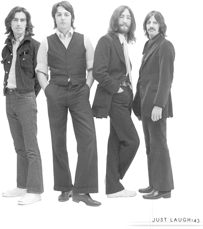 Beatles Classic Lineup Blackand White